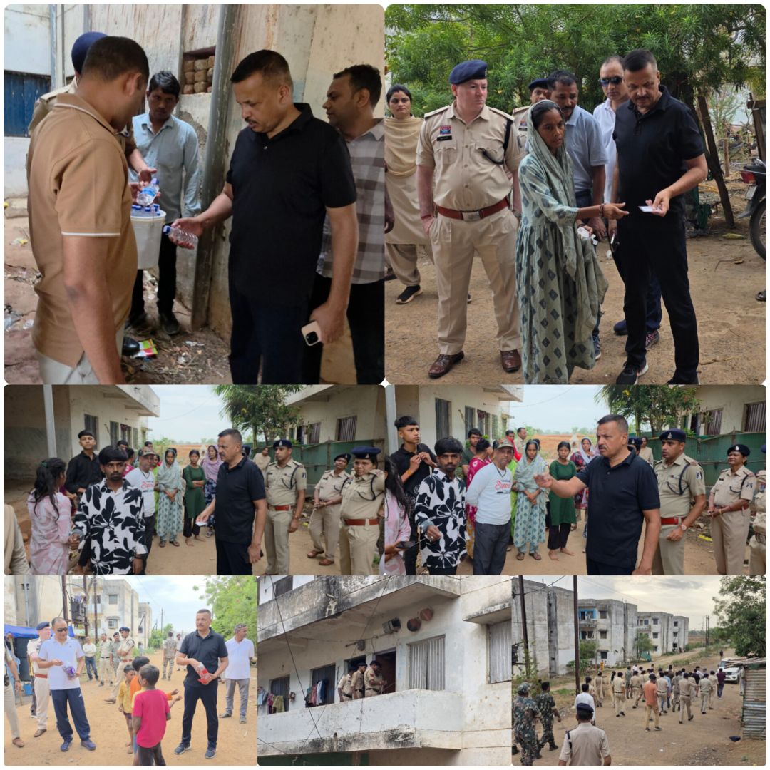 घुघरी रोड अटल आवास में पुलिस की तड़के बड़ी रेड, असामाजिक गतिविधियों पर चला कबीरधाम पुलिस का शिकंजा।